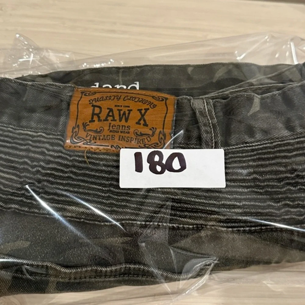 Raw X‎ Mens Jeans Biker Moto Multicolor Camouflage Stretch Pocket Denim 42x 30